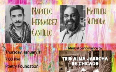 Drinking Gourd Chapbook Poetry Prize Event with Marcelo Hernandez Castillo and Matthew Shenoda, Thursday, January 11th 2017