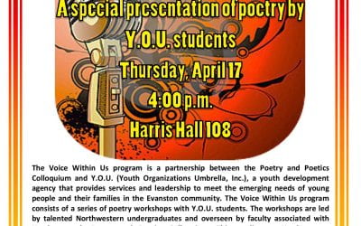 The Voice Within Us: A Poetry Reading by Y.O.U. Students, Thursday, April 17th 2014