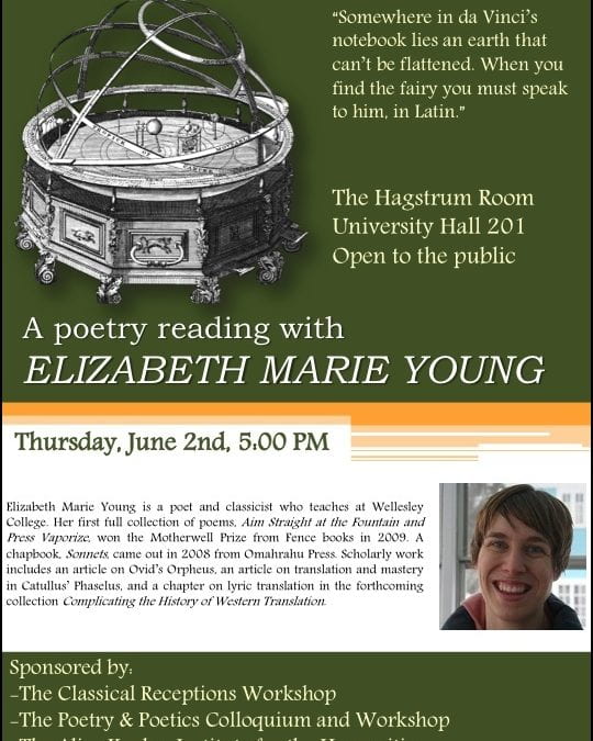 A Poetry Reading with Elizabeth Marie Young, Thursday, June 2nd 2011