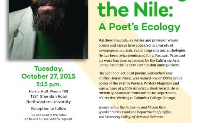 Matthew Shenoda on Damning the Nile: A Poet’s Ecology, Tuesday, October 27th 2015